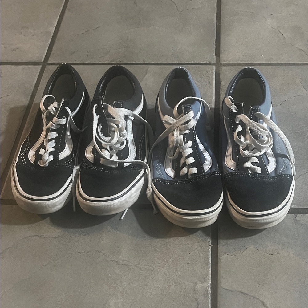 Vans Black and Blue Women's Sneakers